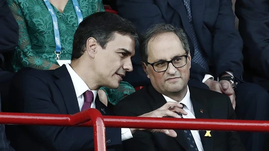 Pedro Sánchez y Quim Torra Pedro Sánchez y Quim Torra