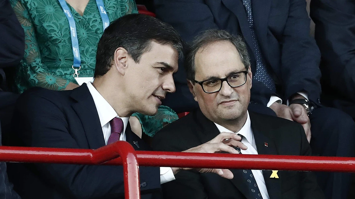 Pedro Sánchez y Quim Torra