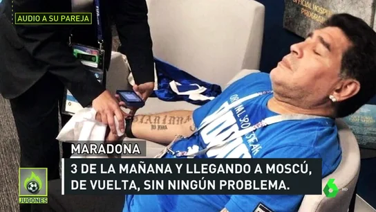 El audio filtrado de Maradona a su pareja para desmentir el bulo de su muerte El audio filtrado de Maradona a su pareja para desmentir el bulo de su muerte