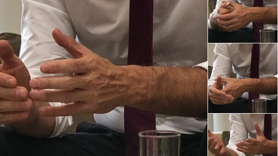 Manos de Pedro Sánchez
