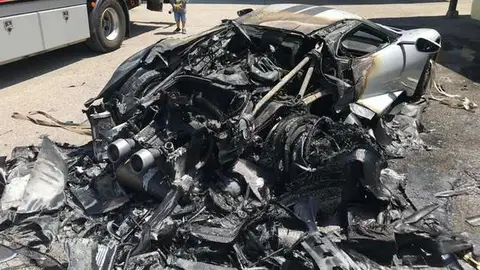 Ford GT incendiado en Múnich Ford GT incendiado en Múnich