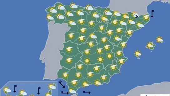 Mapa significativo elaborado por la Aemet, válido para el 28/06/2018 Mapa significativo elaborado por la Aemet, válido para el 28/06/2018