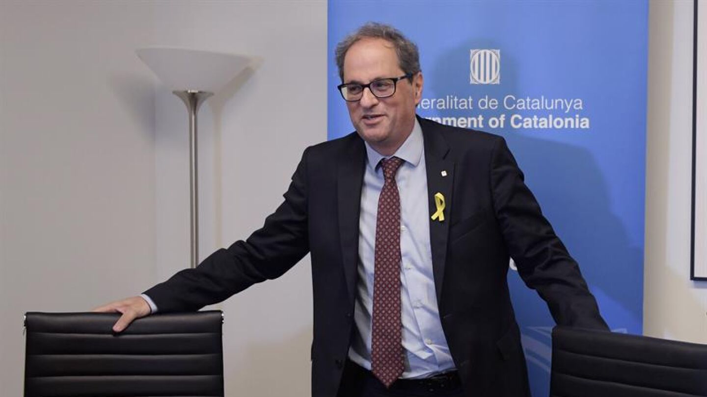 El presidente de la Generalitat de Catalu&ntilde;a, Quim Torra