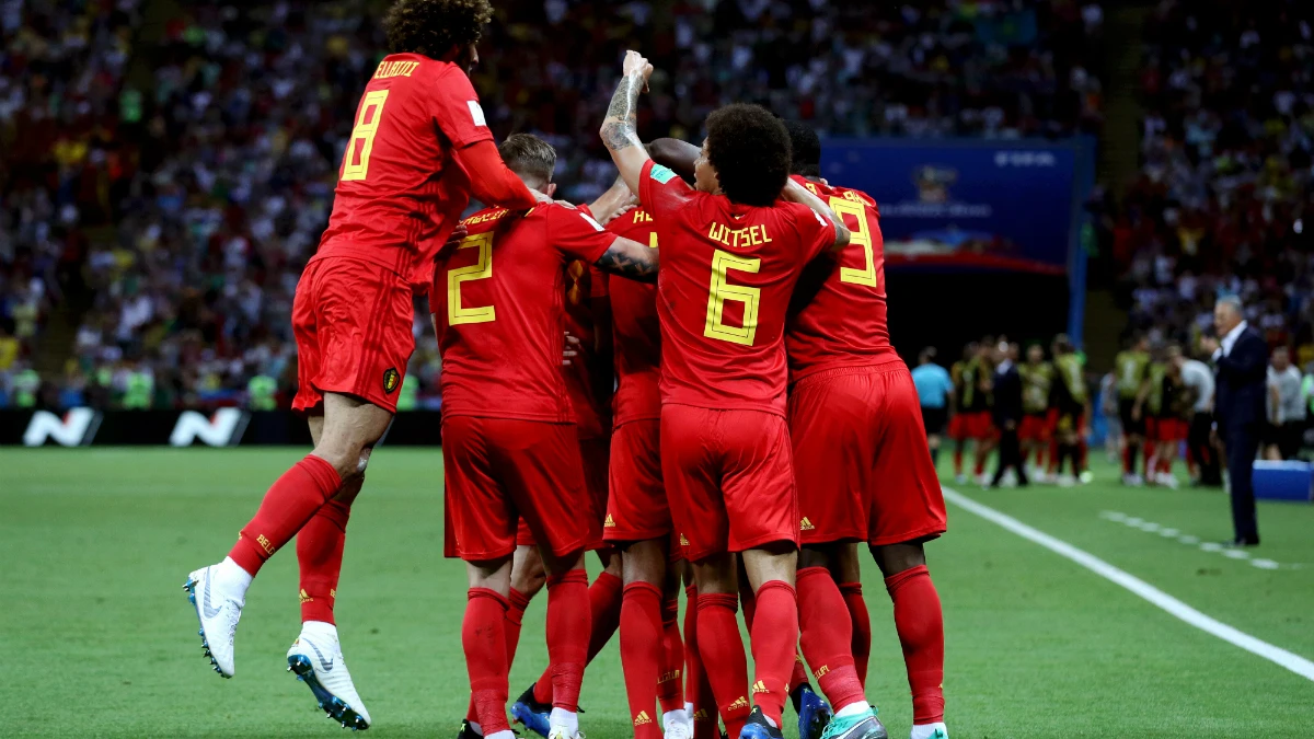 Bélgica celebra un gol