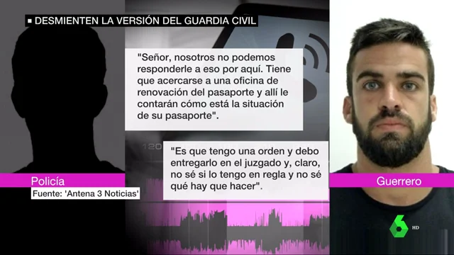 La conversación del guardia civil de 'La Manada' con el 091 sobre su pasaporte: "Debo entregarlo en el juzgado y no sé si lo tengo en regla"