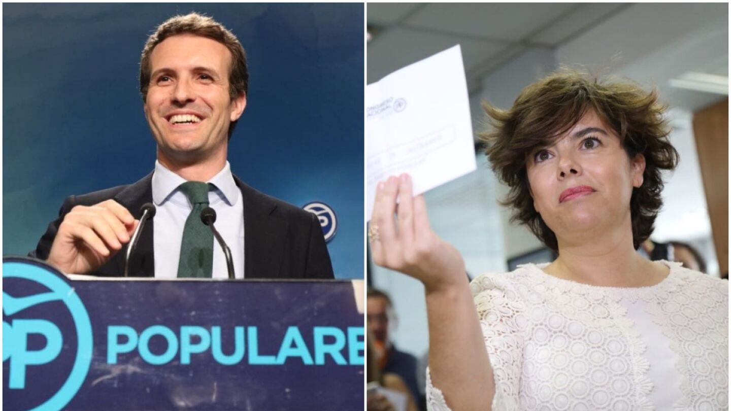 Pablo Casado y Soraya S&aacute;enz de Santamar&iacute;a, candidatos a liderar el PP