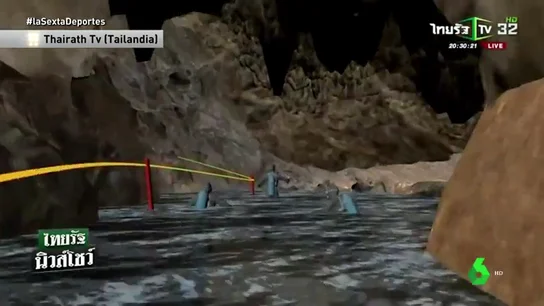 Así es el peligroso trayecto que han de hacer los niños para salir de la cueva de Tailandia Así es el peligroso trayecto que han de hacer los niños para salir de la cueva de Tailandia