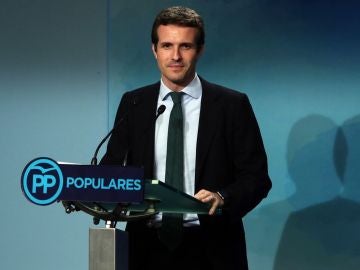 Pablo Casado en la sede del PP Pablo Casado en la sede del PP