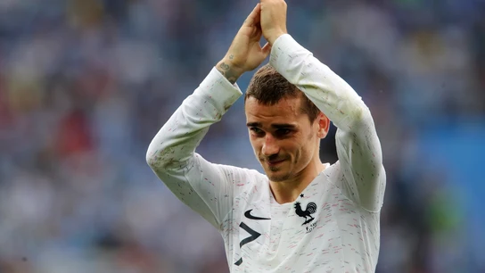 Griezmann tras su gol ante Uruguay Griezmann tras su gol ante Uruguay