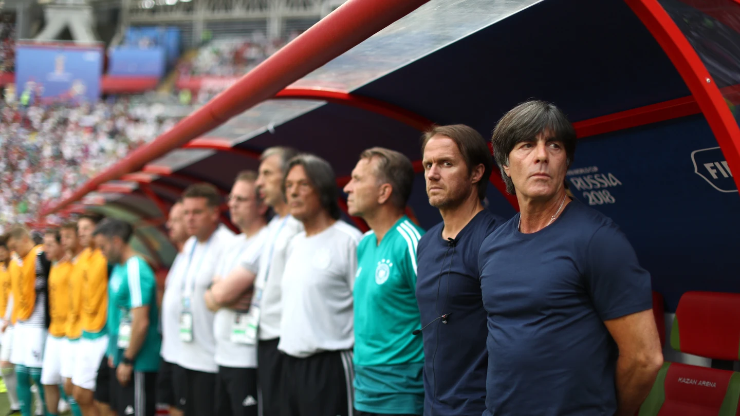 Joachim Löw, durante un partido de Alemania en el Mundial Joachim Löw, durante un partido de Alemania en el Mundial