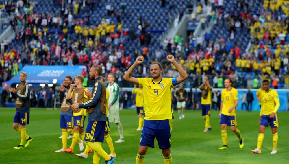 Suecia celebra una victoria
