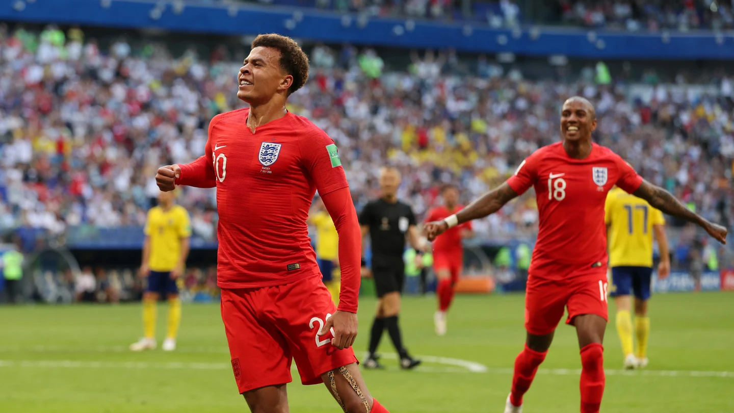 Dele Alli celebra su gol contra Suecia Dele Alli celebra su gol contra Suecia
