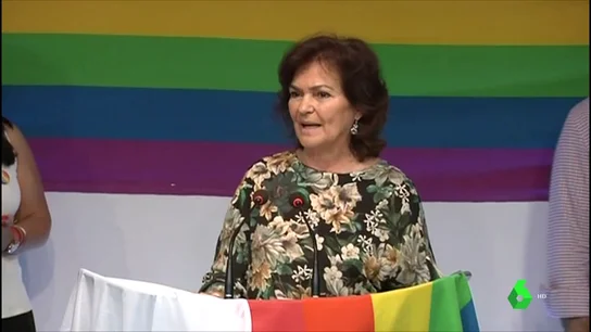 La vicepresidenta del Gobierno se dirige al colectivo LGTBI La vicepresidenta del Gobierno se dirige al colectivo LGTBI