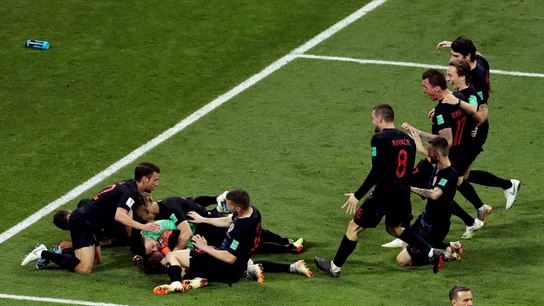 Croacia celebra una victoria Croacia celebra una victoria