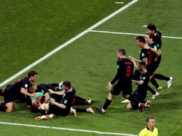 Croacia celebra una victoria Croacia celebra una victoria