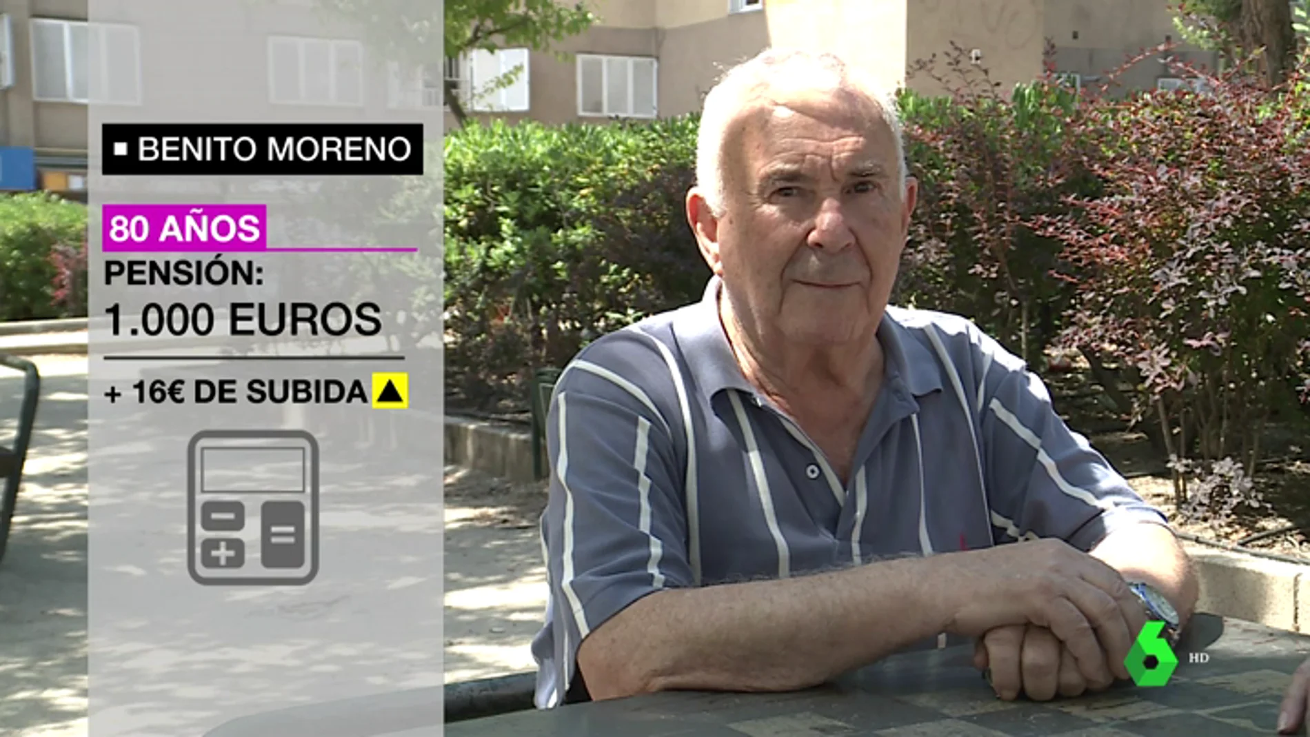 Benito Moreno, pensionista