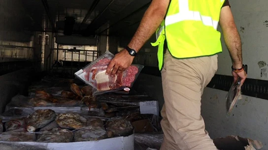 Imagen de piezas de los jamones y embutidos intervenidos por la Guardia Civil Imagen de piezas de los jamones y embutidos intervenidos por la Guardia Civil