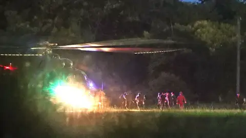 Un helicóptero ha transportado a varios de los niños al hospital Un helicóptero ha transportado a varios de los niños al hospital