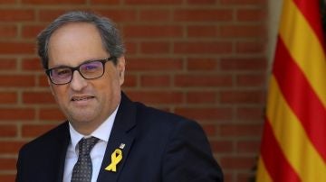 Quim Torra antes de su reunión con Pedro Sánchez