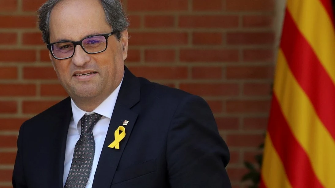 Quim Torra antes de su reunión con Pedro Sánchez