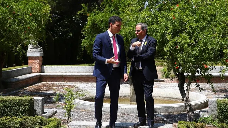 Pedro Sánchez y Quim Torra