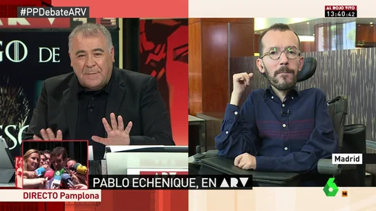 Echenique: "El PP vive de la confrontación y el odio. Son como vampiros que se alimentan de lo peor de nuestro país” Echenique: "El PP vive de la confrontación y el odio. Son como vampiros que se alimentan de lo peor de nuestro país”