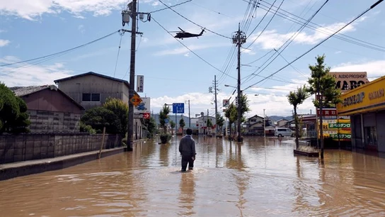 Más de un centenar de personas afectadas a causa de las lluvias torrenciales en Japón Más de un centenar de personas afectadas a causa de las lluvias torrenciales en Japón