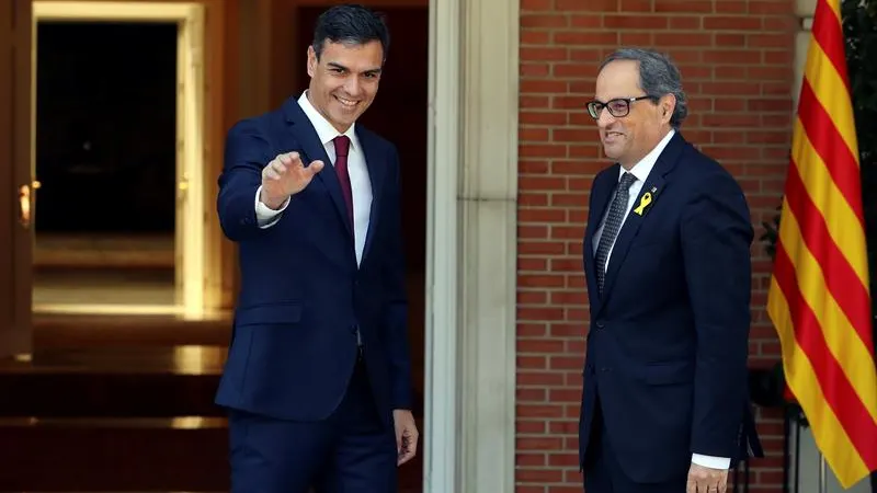 Pedro Sánchez y Quim Torra