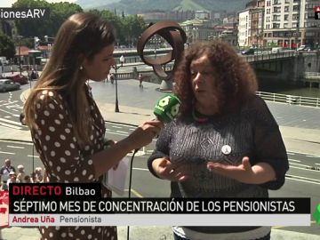 La reivindicación de Andrea Uña, pensionista: "No vamos a parar hasta lograr una pensión mínima de 1.080 euros" La reivindicación de Andrea Uña, pensionista: "No vamos a parar hasta lograr una pensión mínima de 1.080 euros"