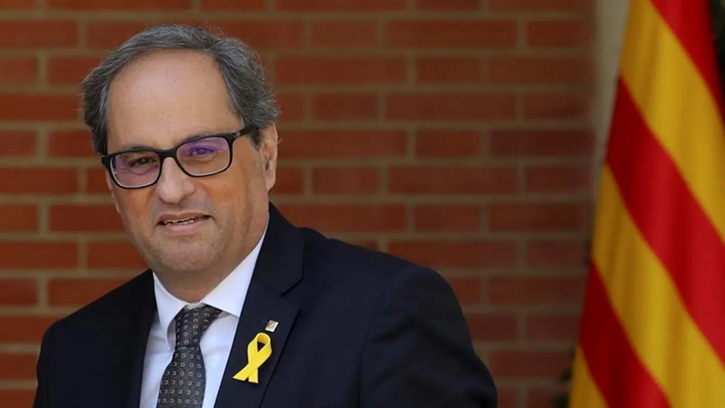 El presidente regional catalán, Quim Torra, a su llegada al Palacio de La Moncloa El presidente regional catalán, Quim Torra, a su llegada al Palacio de La Moncloa