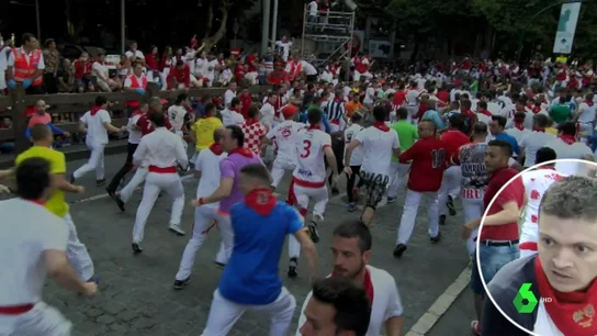 Cuarto encierro de San Fermín 2018: caras de terror en la carrera más rápida de los encierros Cuarto encierro de San Fermín 2018: caras de terror en la carrera más rápida de los encierros