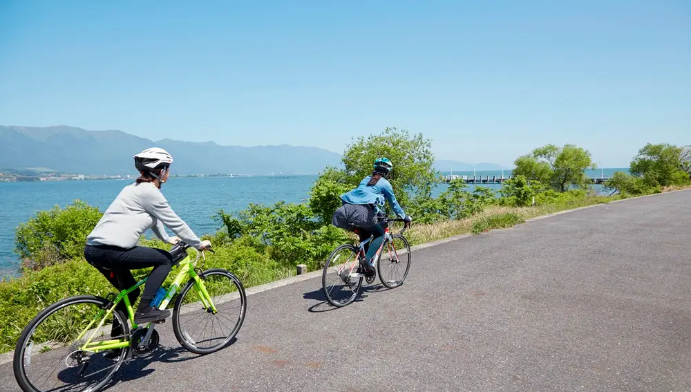 Cicloturismo lago Biwa 