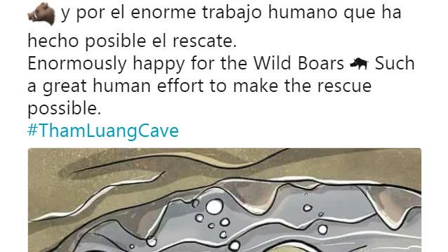 Tweet de Ranis sobre los niños de la cueva de Tailandia