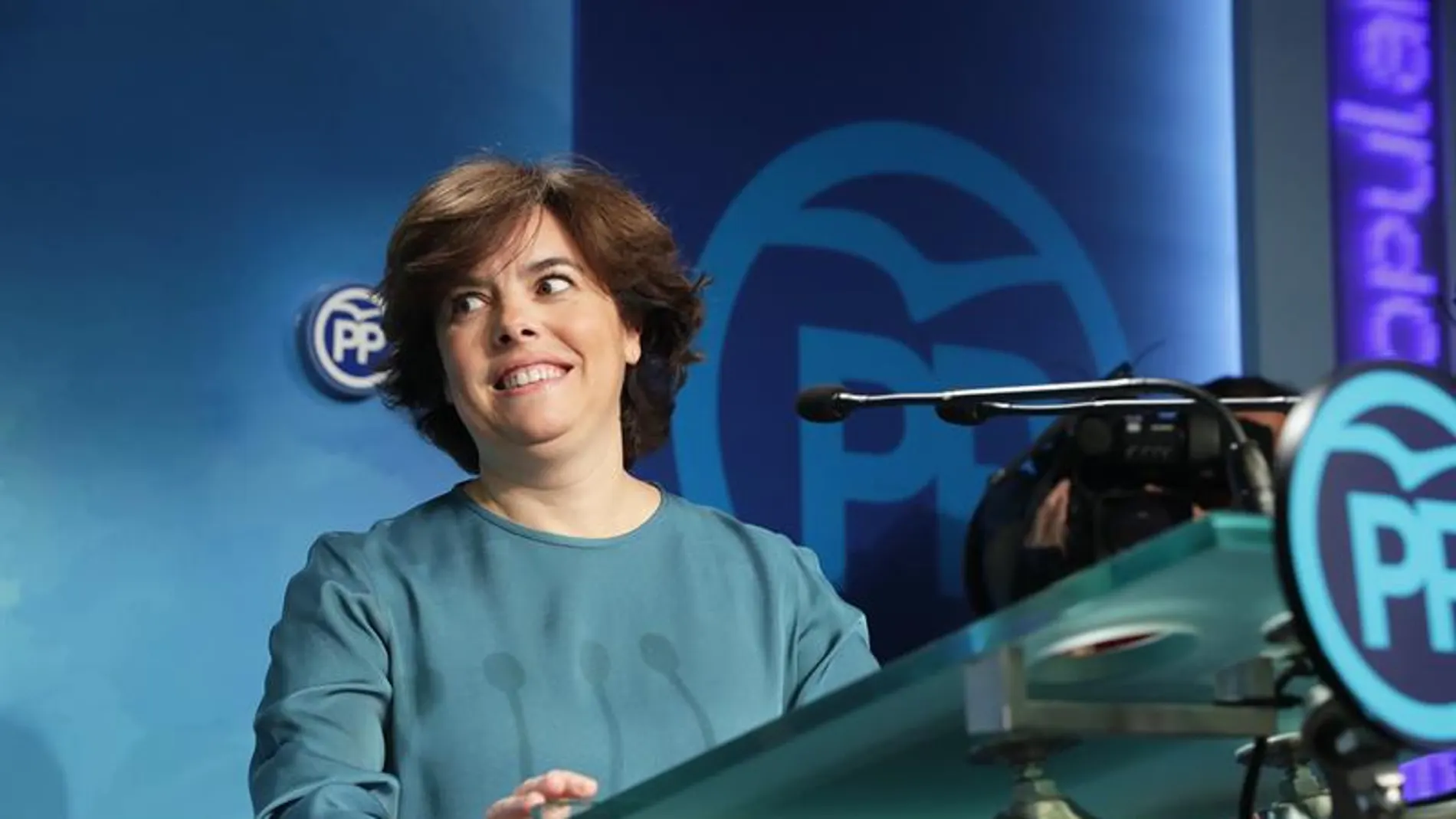 La candidata a presidir el PP, Soraya Sáenz de Santamaría