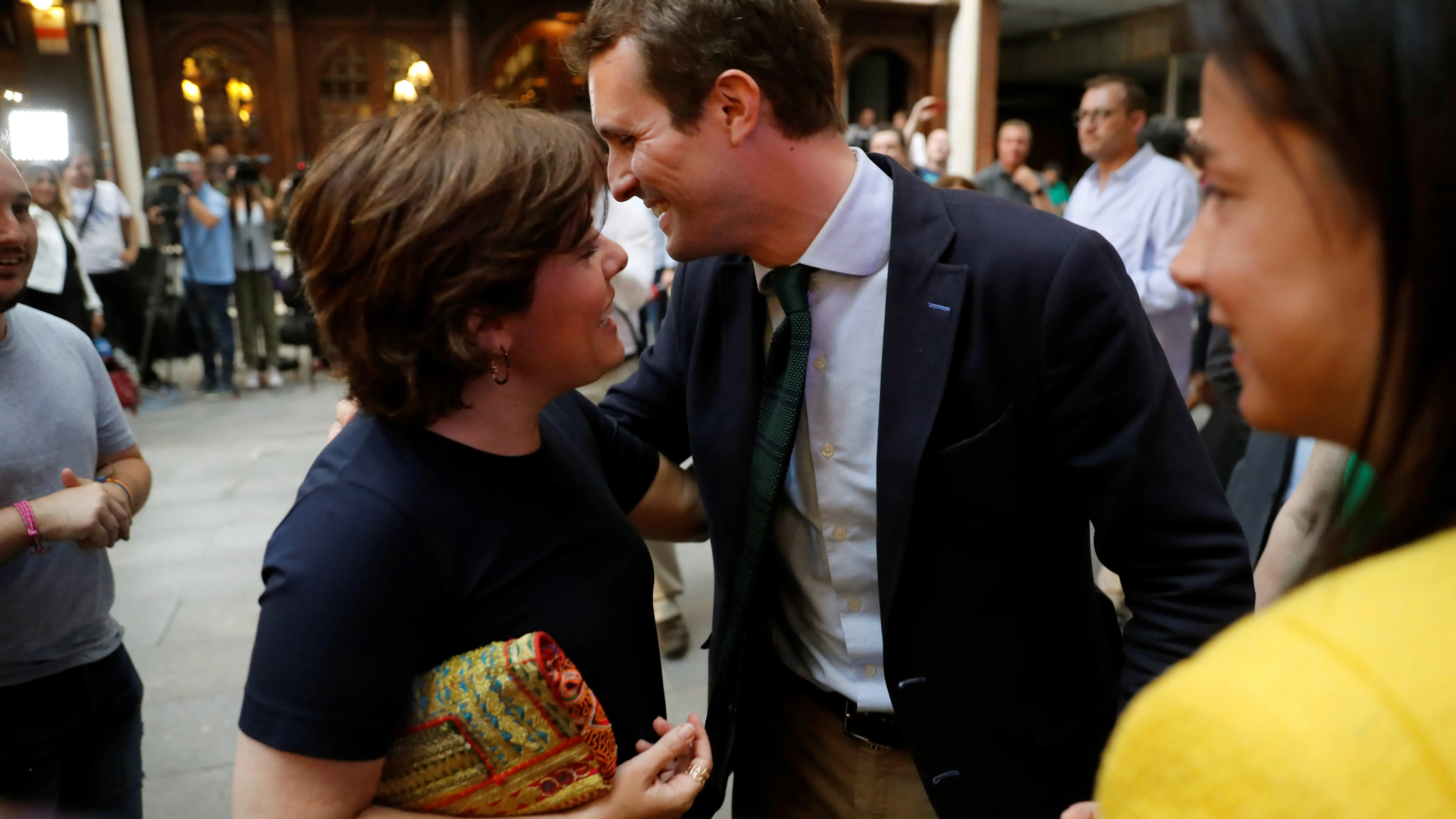 Los candidatos a la Presidencia del PP Pablo Casado y Soraya Sáenz de Santamaría