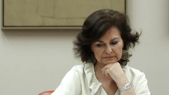 Carmen Calvo en rueda de prensa Carmen Calvo en rueda de prensa