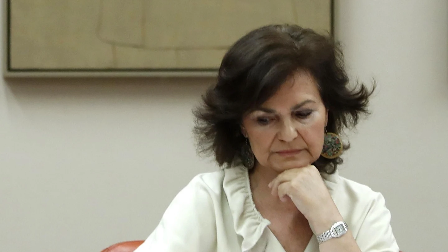 Carmen Calvo en rueda de prensa Carmen Calvo en rueda de prensa