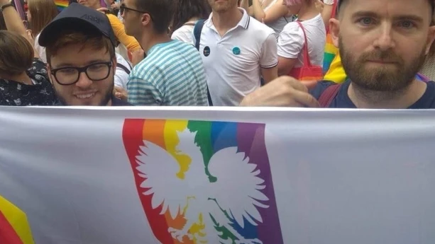 Activistas LGTBI durante el Orgullo en Polonia