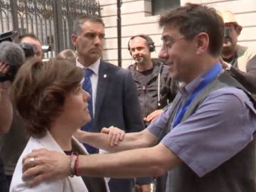 Soraya Sáenz de Santamaría y Juan Carlos Monedero Soraya Sáenz de Santamaría y Juan Carlos Monedero