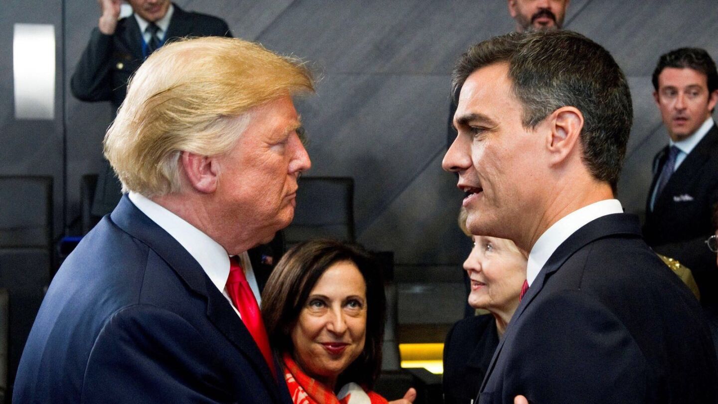 Donald Trump y Pedro S&aacute;nchez, en una imagen de archivo.
