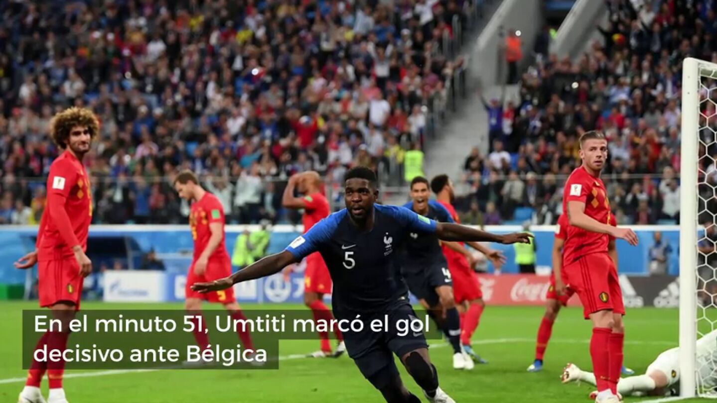 As&iacute; fue el decisivo gol de Umtiti que meti&oacute; a Francia en la final del Mundial