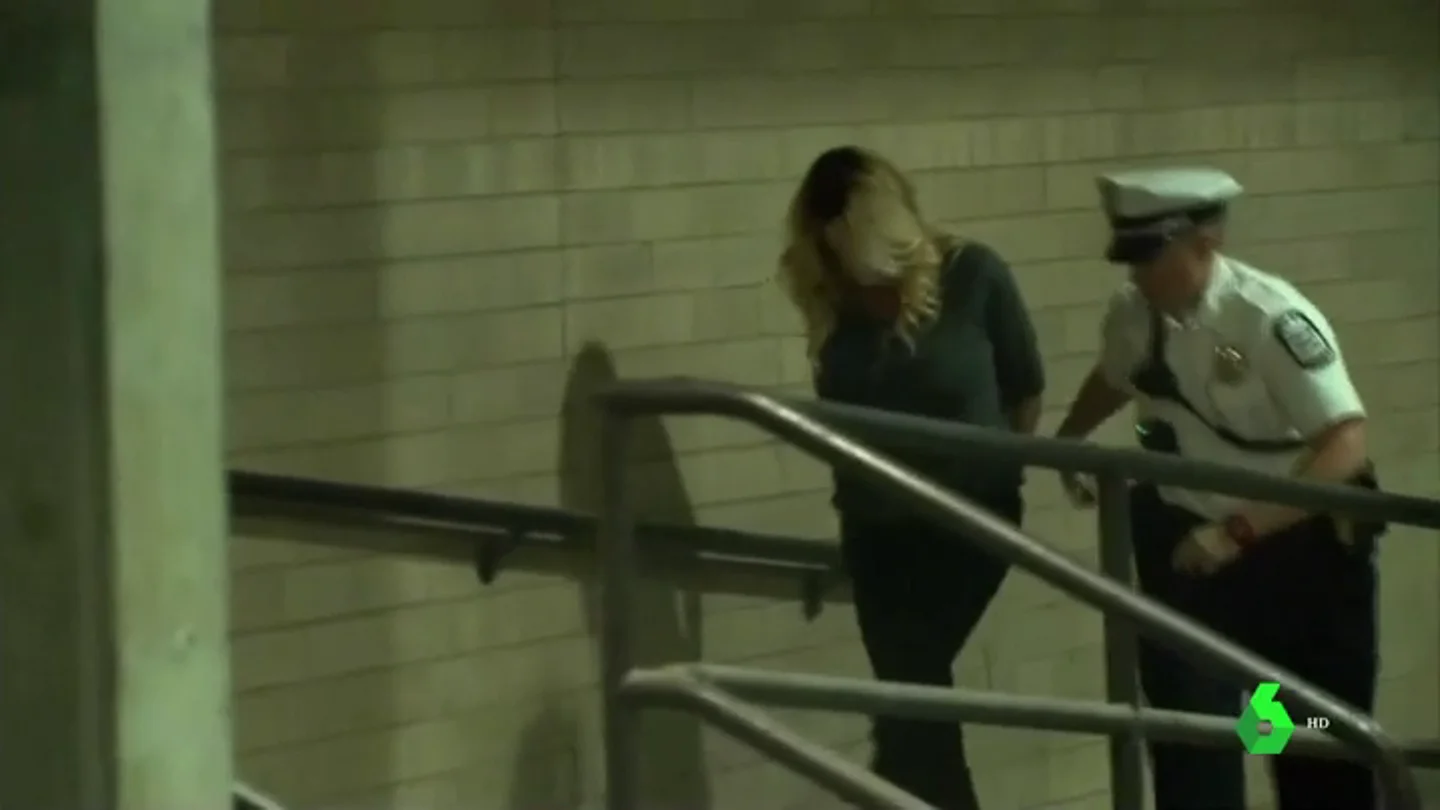 La actriz Stormy Daniels en el momento de su detención La actriz Stormy Daniels en el momento de su detención