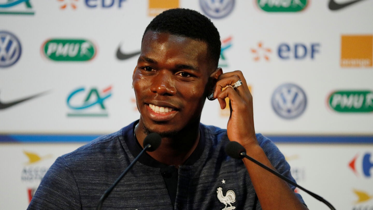 Pogba en rueda de prensa