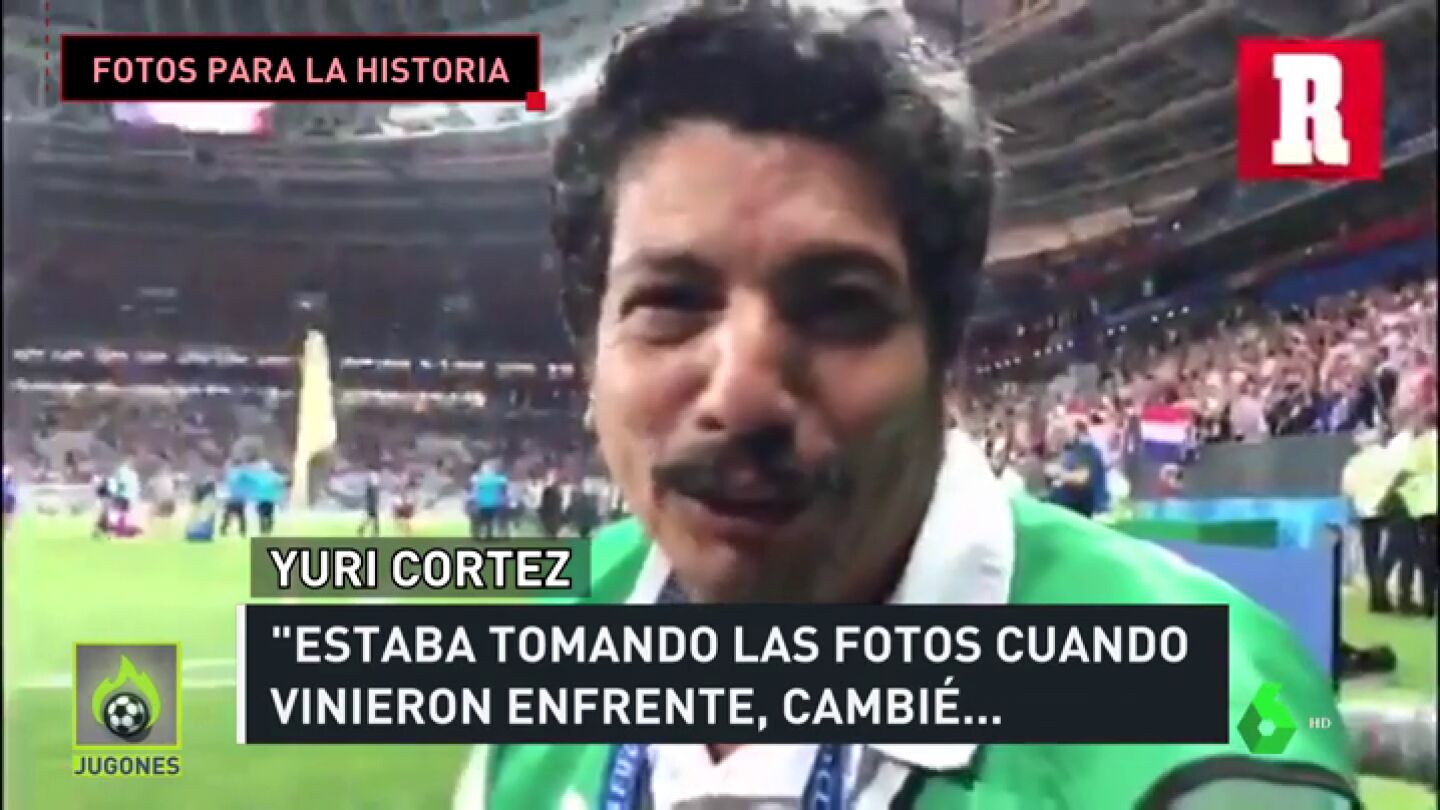  Aplastado por la fotograf&iacute;a del Mundial: "Les tom&eacute; fotos encima de m&iacute;"