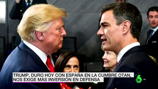 Donald Trump y Pedro Sánchez en la OTAN Donald Trump y Pedro Sánchez en la OTAN