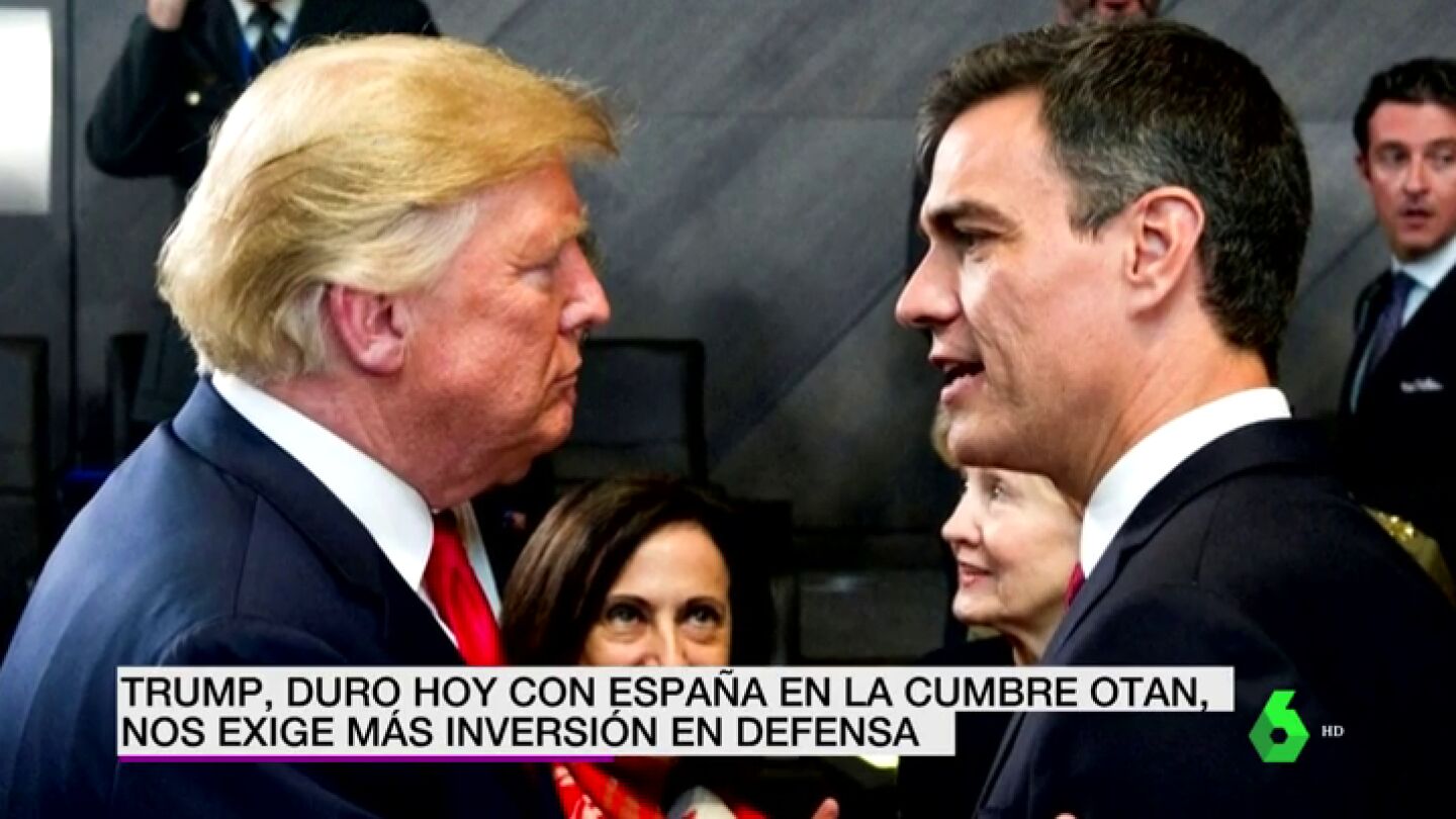 Donald Trump y Pedro S&aacute;nchez en la OTAN