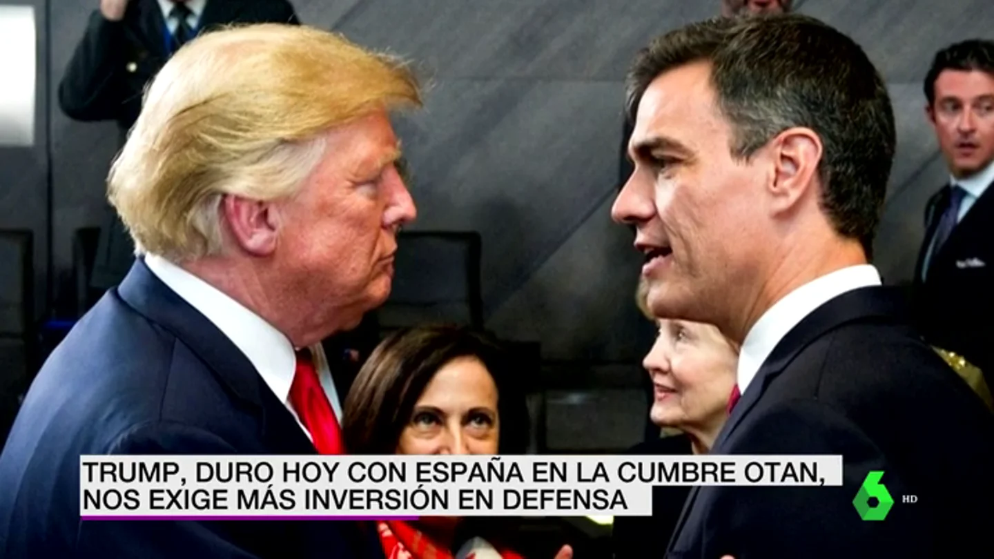 Donald Trump y Pedro Sánchez en la OTAN Donald Trump y Pedro Sánchez en la OTAN