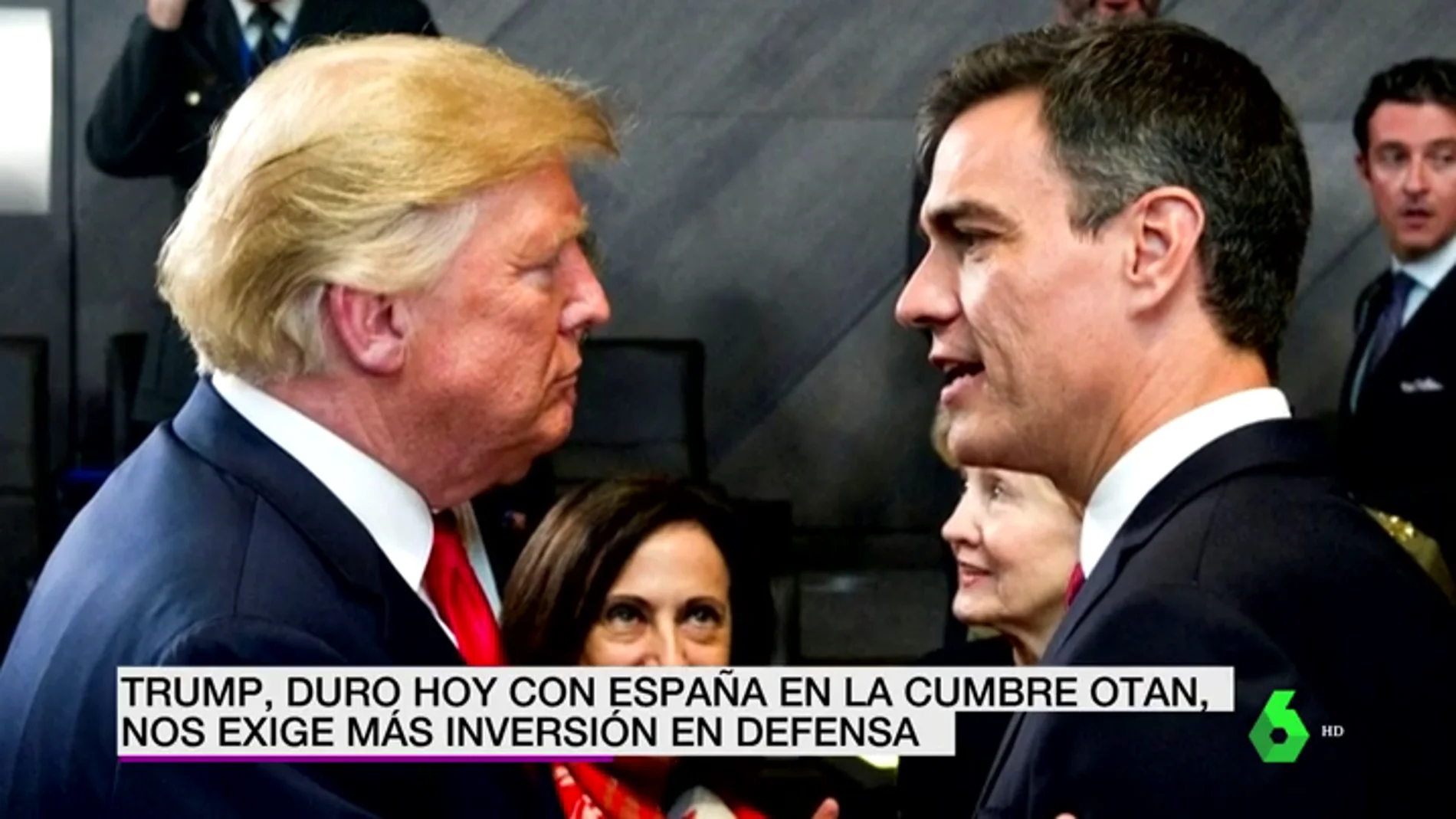 Donald Trump y Pedro Sánchez en la OTAN