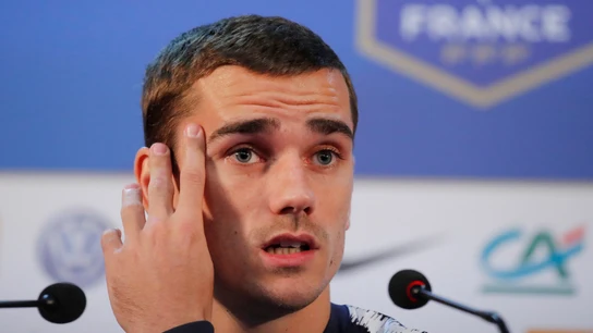 Griezmann en rueda de prensa Griezmann en rueda de prensa