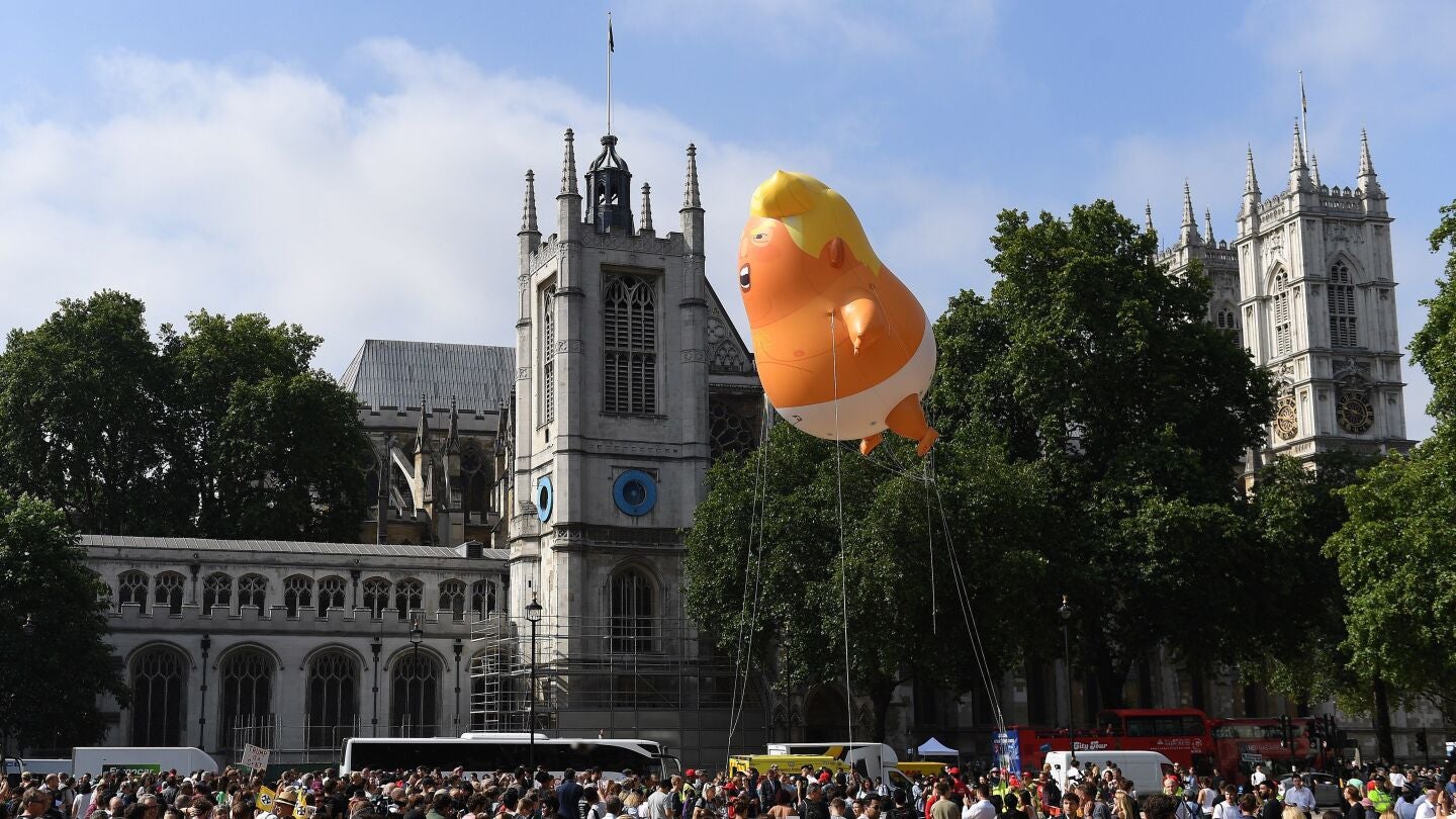 El 'beb&eacute; Trump' vuela sobre el Parlamento brit&aacute;nico